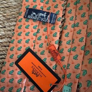 Frog 100% Silk HERMÈS Tie NWT